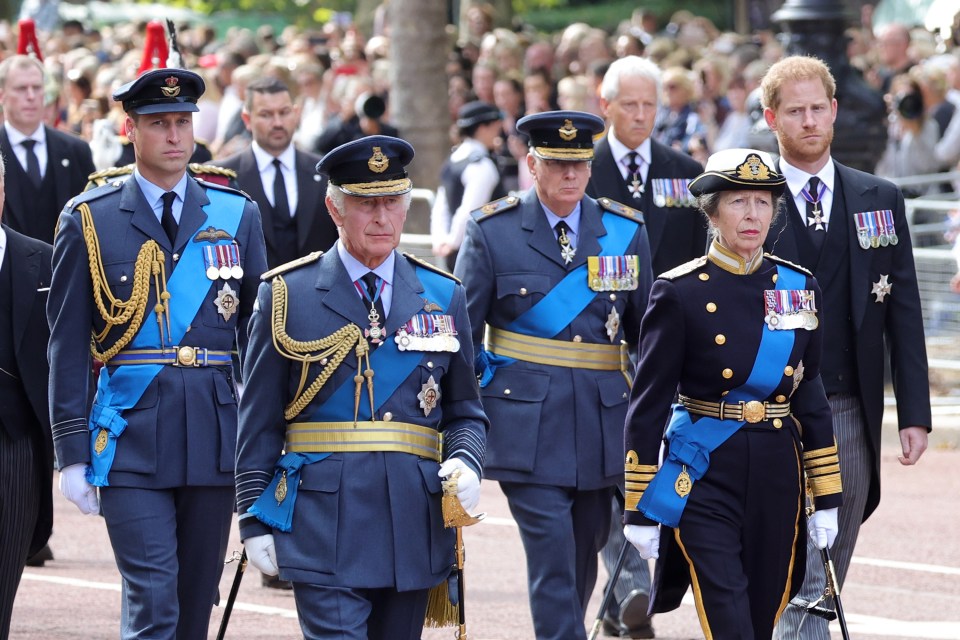 King Charles led the sombre procession to Westminster Hall