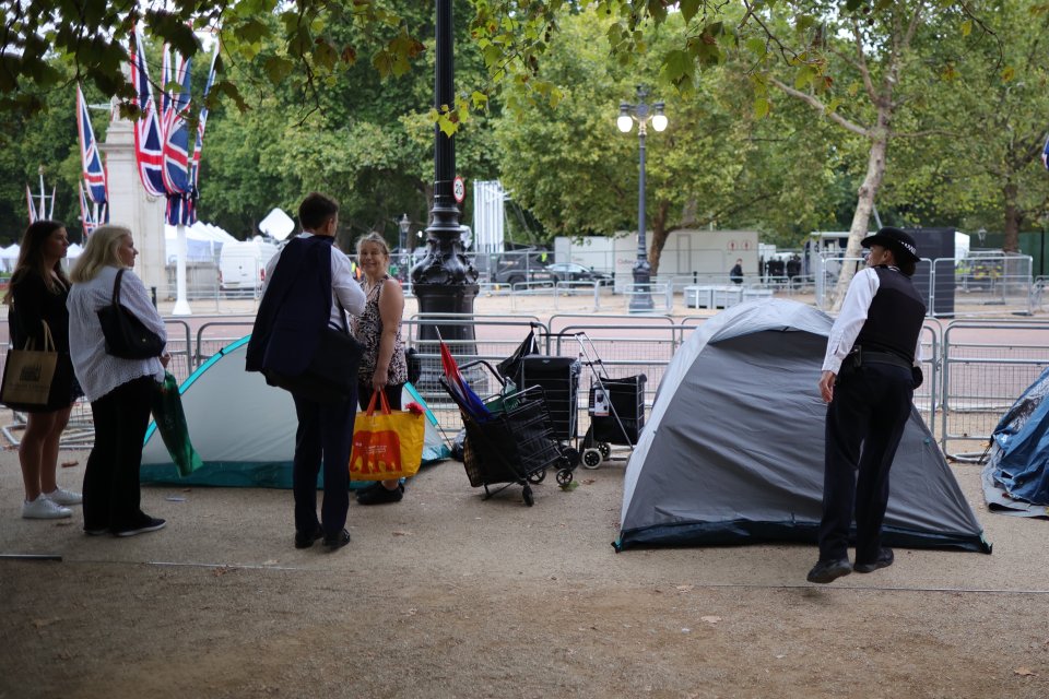 The tents were put up on Thursday