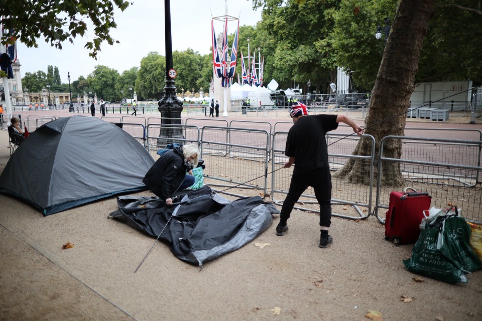 Their tents have to come down for ‘security’ reasons, a policewoman explained