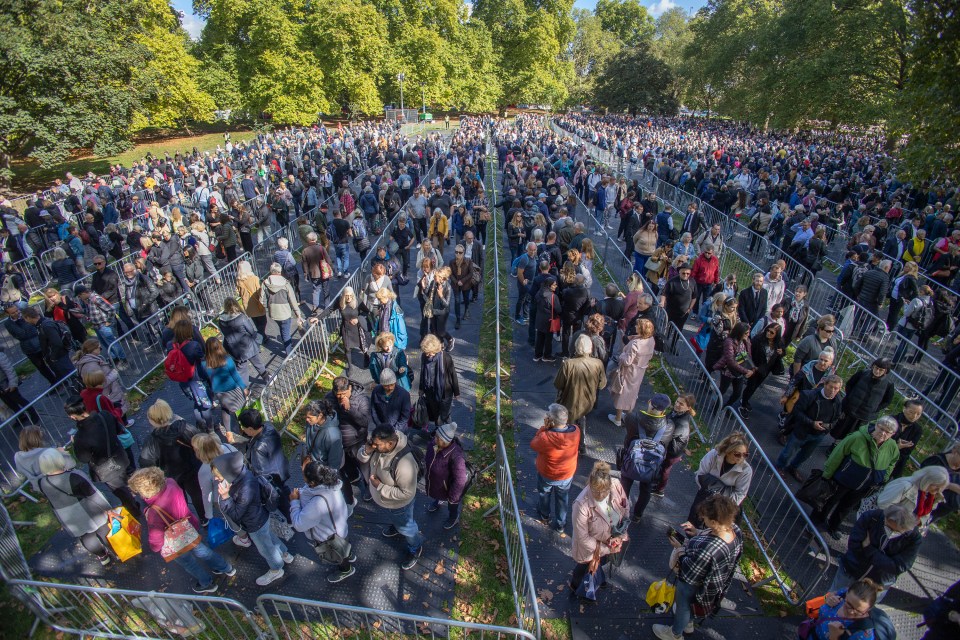 Crowds have flocked to London to pay their respects to the late Queen