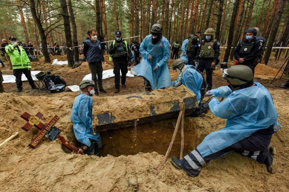 The mass grave is the latest Russian war crime