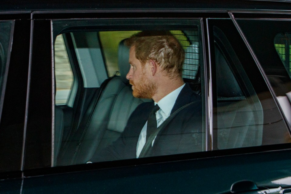 Prince Harry earlier left Balmoral Castle after mourning with his family