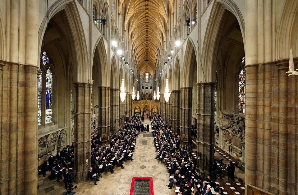 Guests started taking their places this morning in Westminster Abbey for the Queen's state funeral