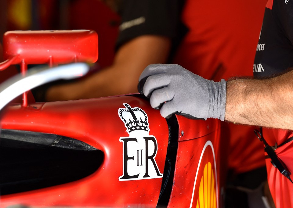 Ferrari have marked the side of their car with a tribute