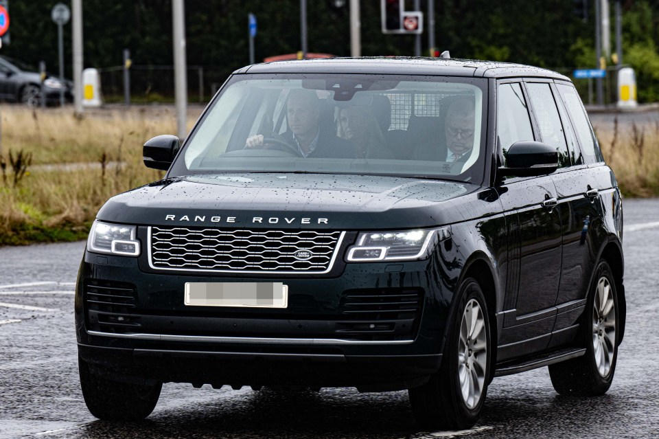 The Duke of Cambridge was seen driving his family to Balmoral to be with Queen