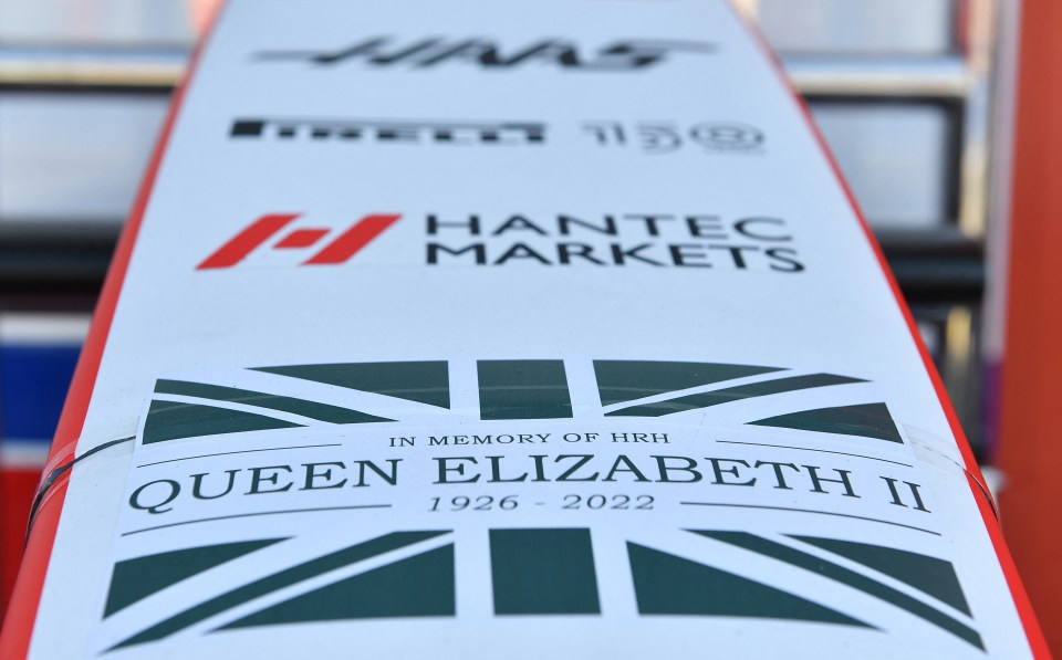 Haas have marked their car with the British flag