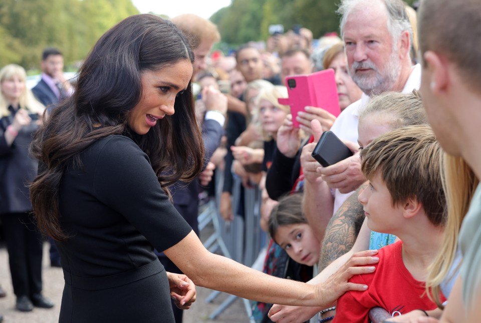 Meghan interacted with younger royal fans after the Queen's death