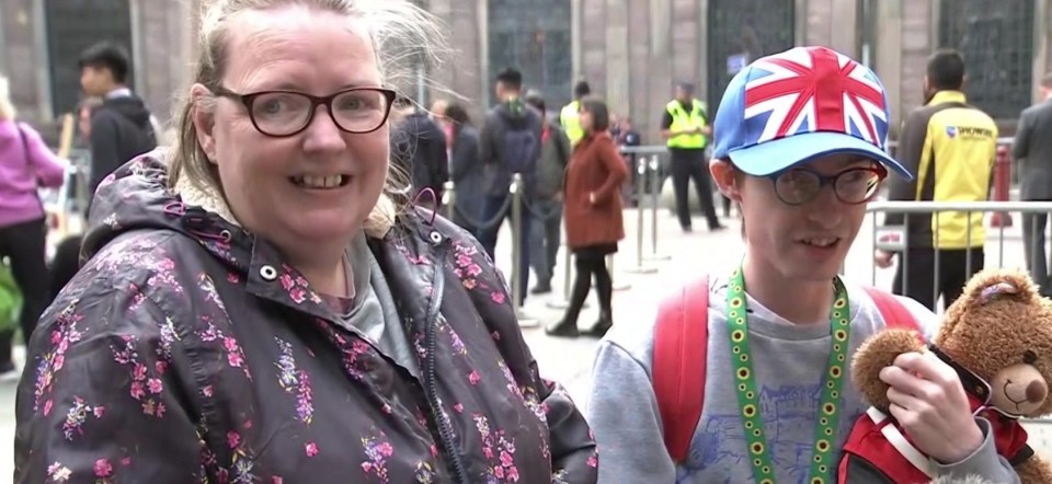 His mum said the pair wanted to pay their respects to the Queen