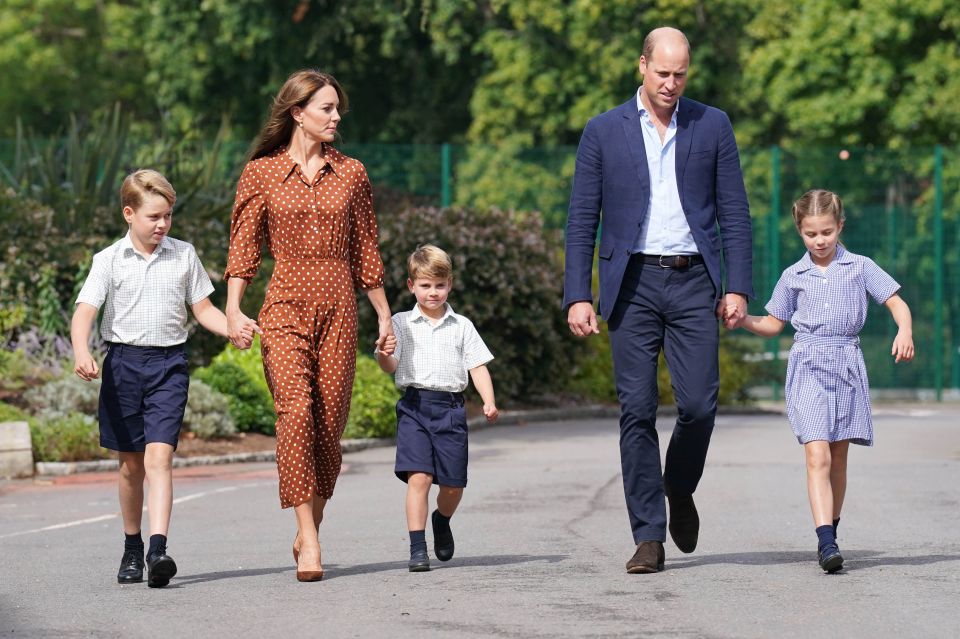 Princess Kate said her children - George, Charlotte and Louis - were doing well after the tragedy of losing their great grandmother