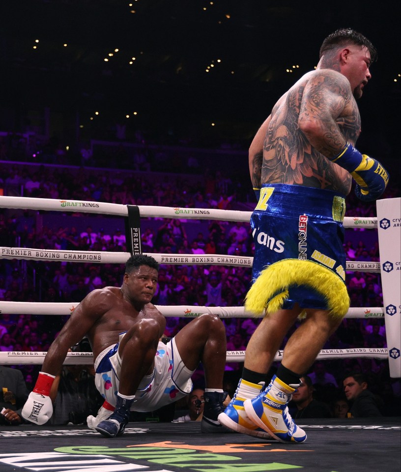 Luis Ortiz was floored three times by Andy Ruiz Jr