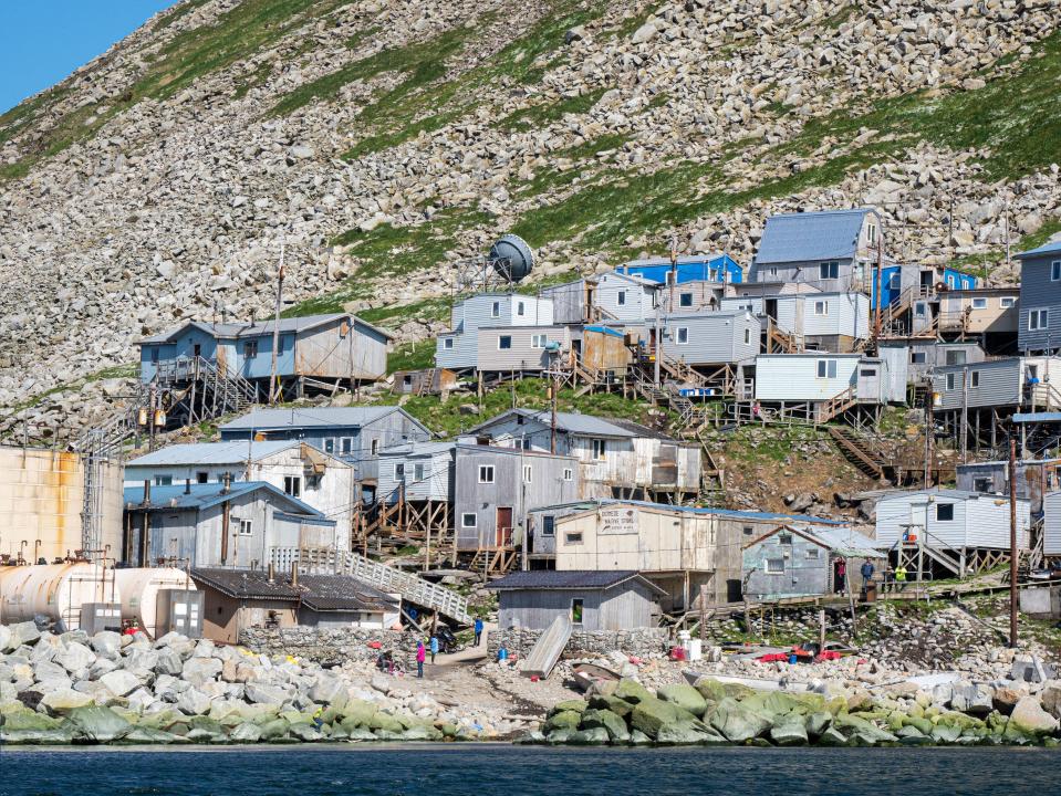 Only 77 people live on the remote island in Alaska