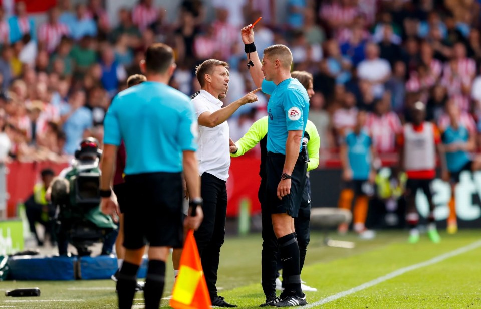 Jesse Marsch was given his marching orders in the second half