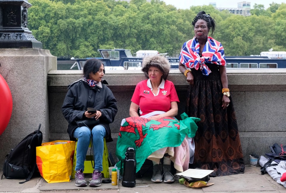 Vanessa Nanthakumaran was at the head of the line to see the Queen’s lying-in-state at Westminster Hall, Anne Daley second and her pal Grace Gothard third