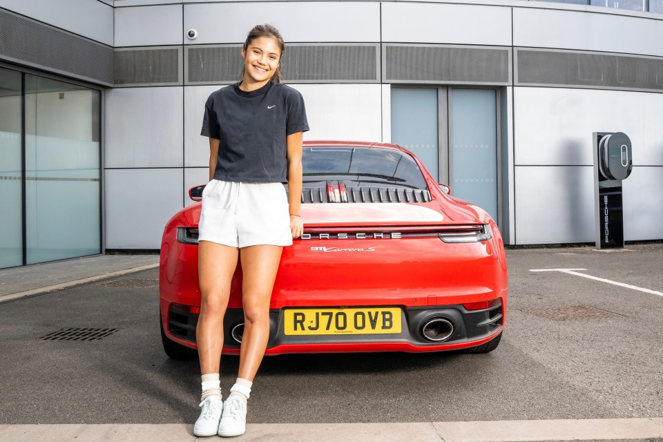 Tennis ace Emma Raducanu is an ambassador for sports car maker Porsche