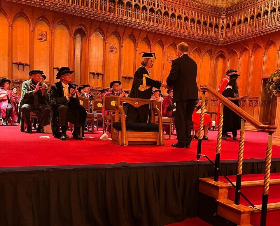 Alistair accepted the award on Deborah's behalf at the event at the Guildhall in London