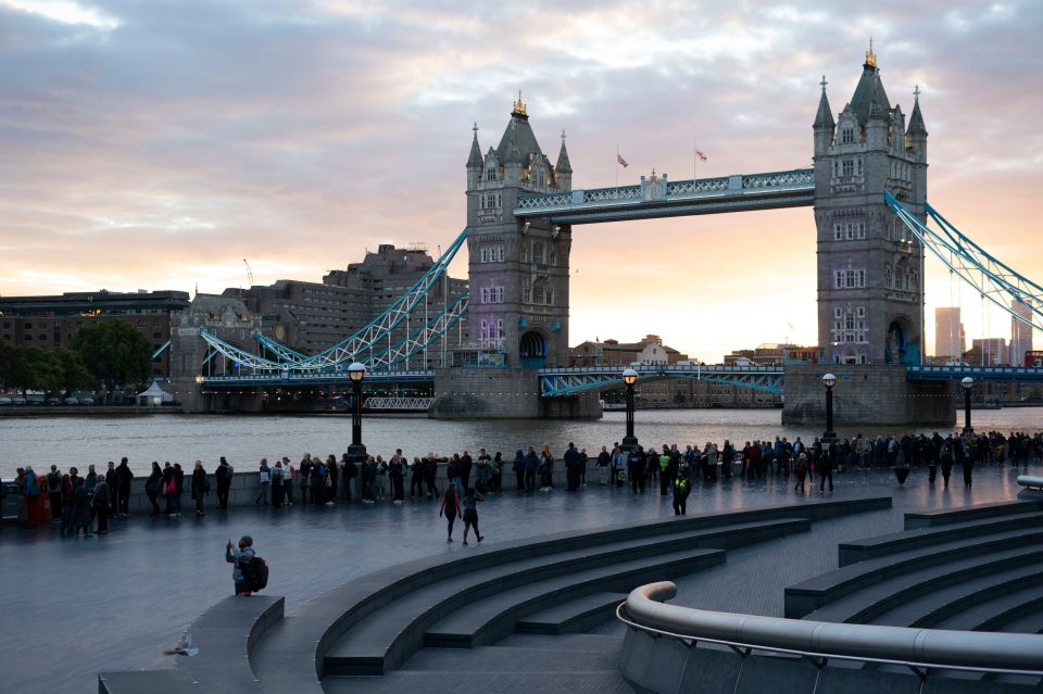 Thousands are queuing today to file past the Queen's coffin