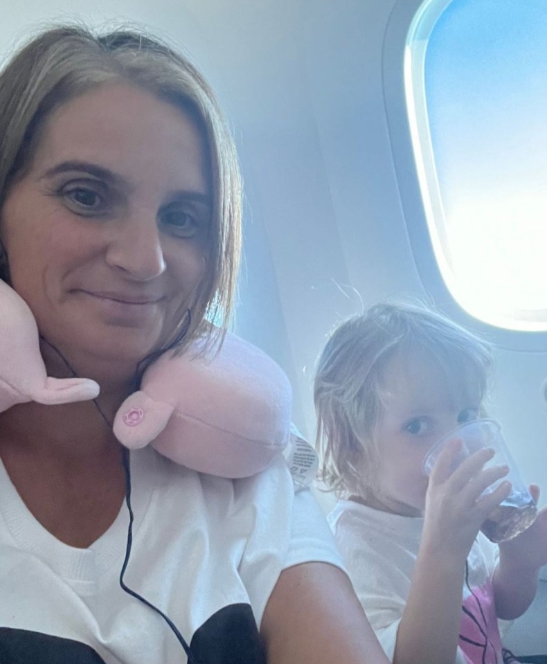 Sue previously took to Instagram to share how she keeps her kids quiet on a flight