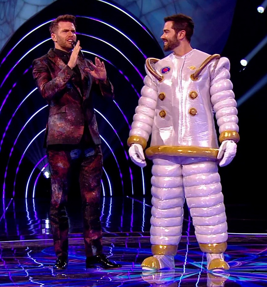 Several Masked Dancer viewers remarked on Joel Dommett's suit