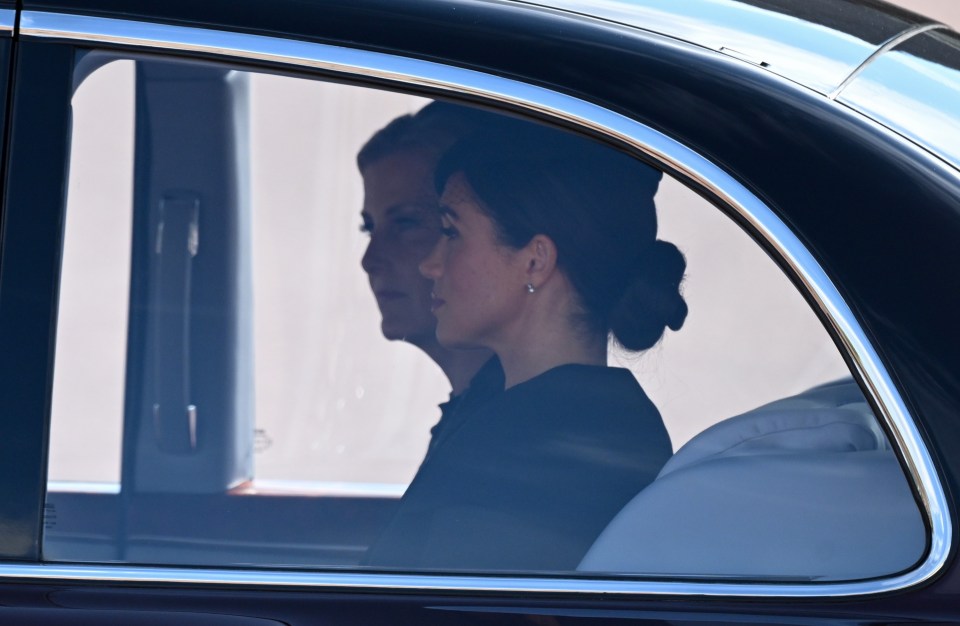 Meghan Markle is following the procession with Sophie Wessex