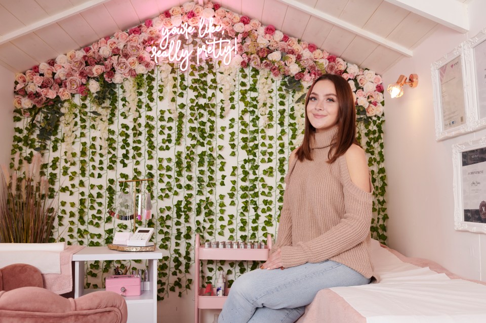 New mum Abby Blakely was nearing the end of her maternity leave when she decided to create a beauty parlour – in her back garden