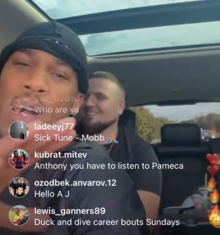 Joshua responded to Fury in a rap on Instagram Live