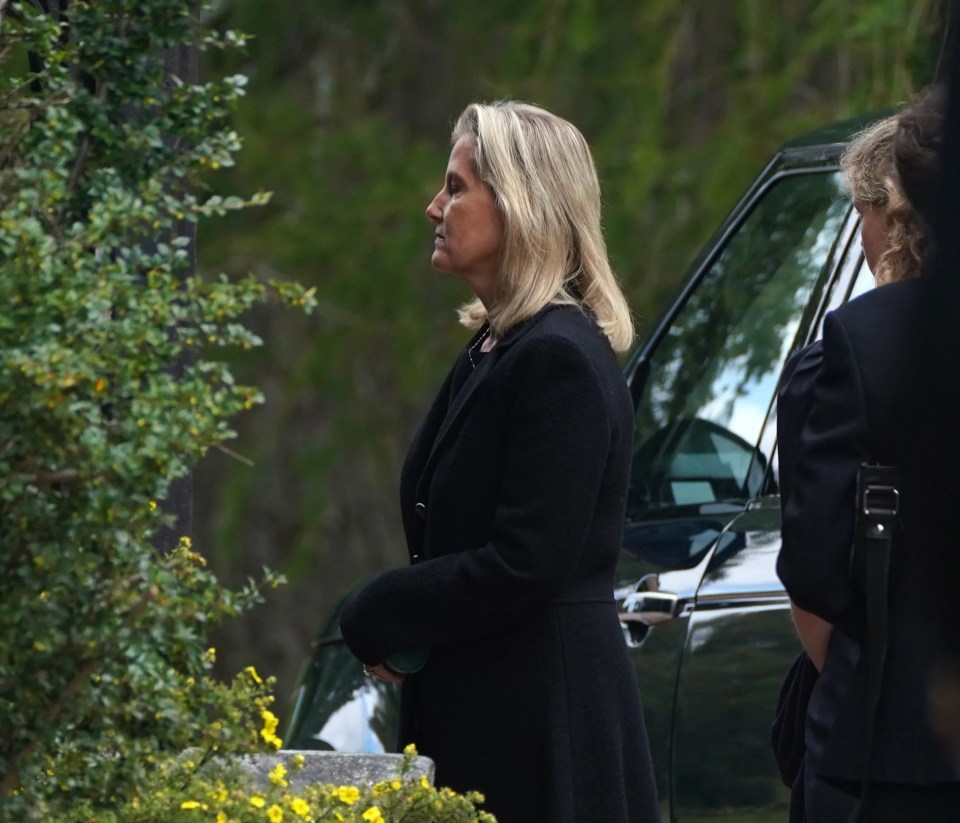 The Countess of Wessex attended the service at Crathie Kirk