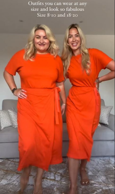 Emily Ross (right) was joined by her friend Jess as they tried on a variety of Phase Eight dresses