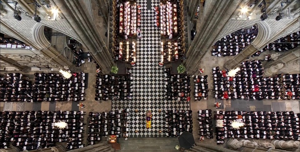 An aerial view of the Abbey