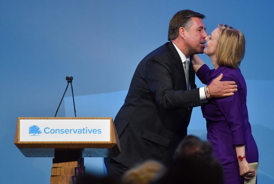 Liz Truss congratulated by 1922 Committee Chair Sir Graham Brady