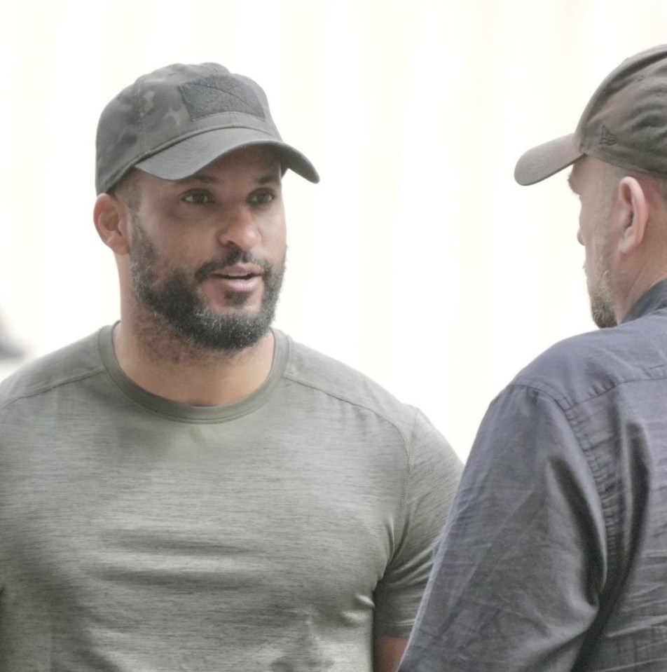 Ricky Whittle was spotted filming on the set of Land of Bad in Australia