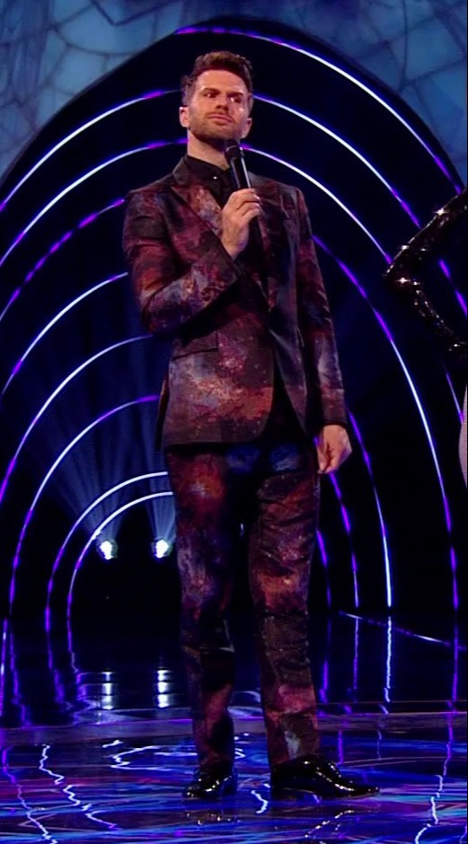 His trousers featured a blue patch - right in the crotch area