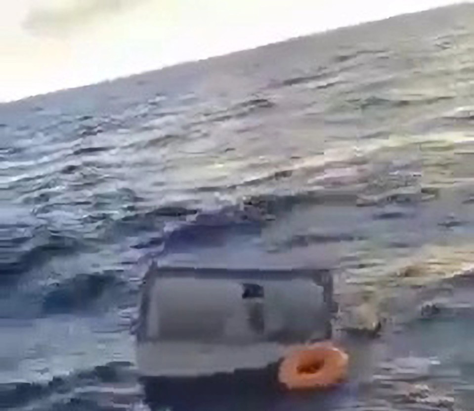 The fishing vessel who rescued him originally thought the freezer was empty