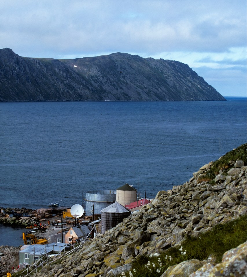 Russia is seen just 2.4 miles away from the American island of Little Diomede