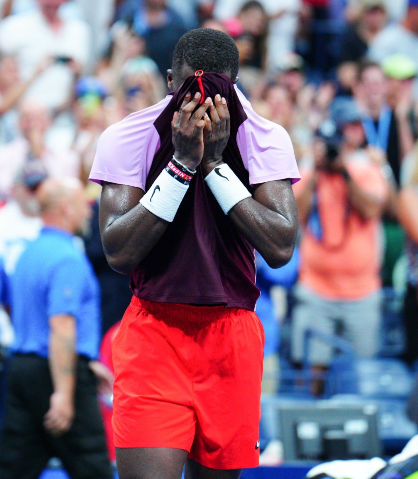 Tiafoe burst into tears after he earned the biggest win of his career