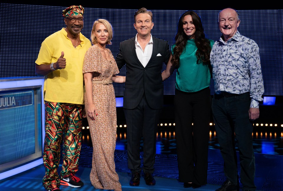 Mr Motivator, Laura Hamilton, host Bradley Walsh, Julia Goulding and Oz Clarke took part in ‘The Chase Celebrity Special’