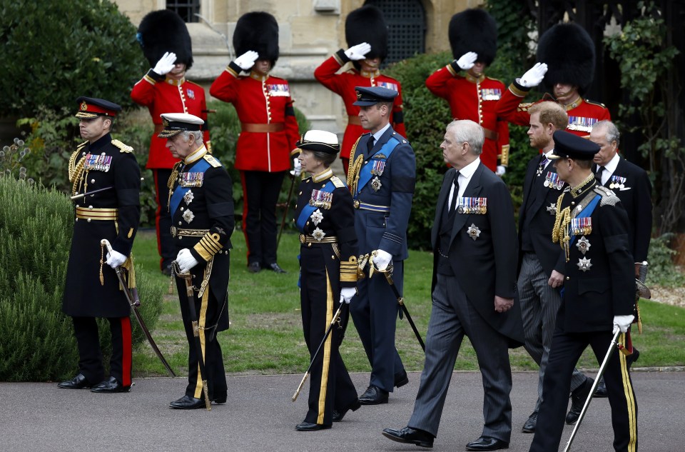 Royal Family members including King Charles III and Princess Anne arrive at St George’s Chapel