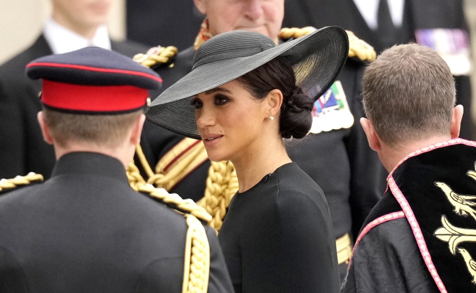 Meghan at Westminster Abbey for the Queen's funeral