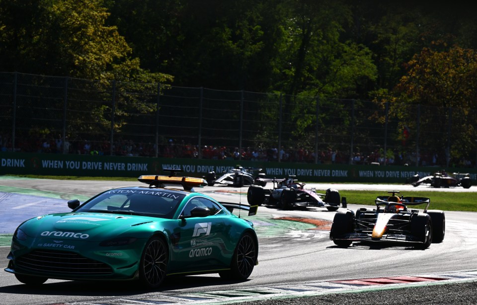 The Italian Grand Prix ended behind the safety car