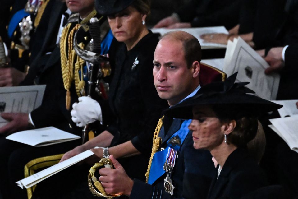 An emotional Prince William and the Princess of Wales attended the service