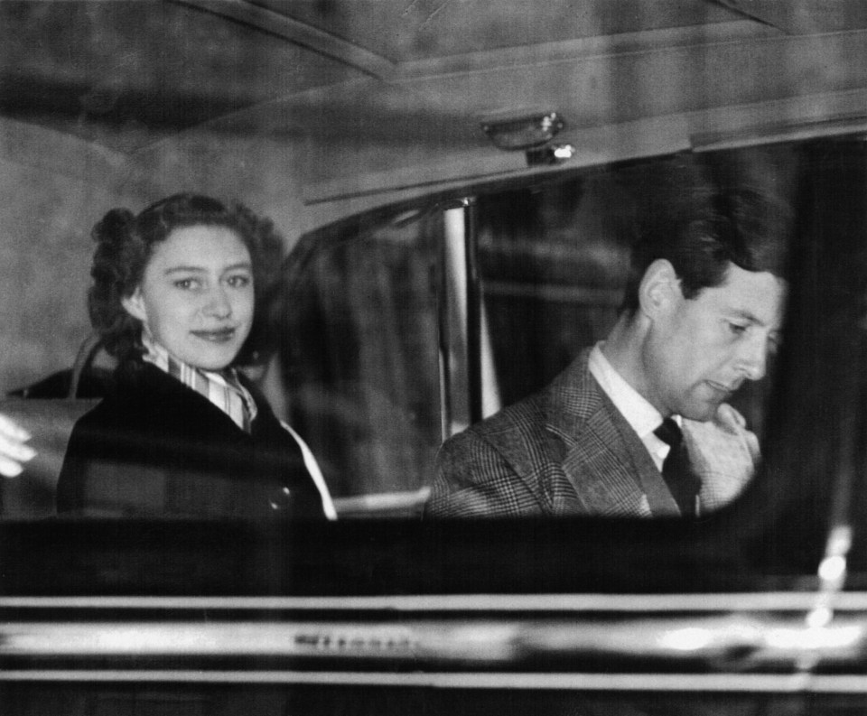 Princess Margaret and Peter Townsend leaving Windsor Castle in 1952