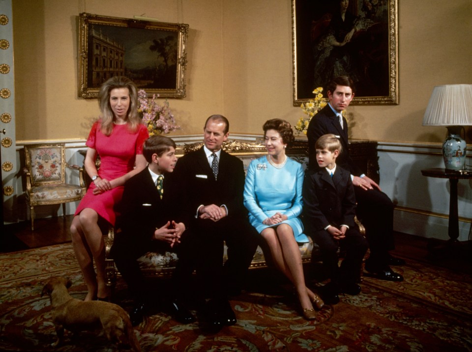 The Queen and Philip with Charles, Edward, Andrew and Anne in 1972