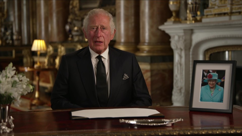 King Charles gave his first televised address to the nation this evening