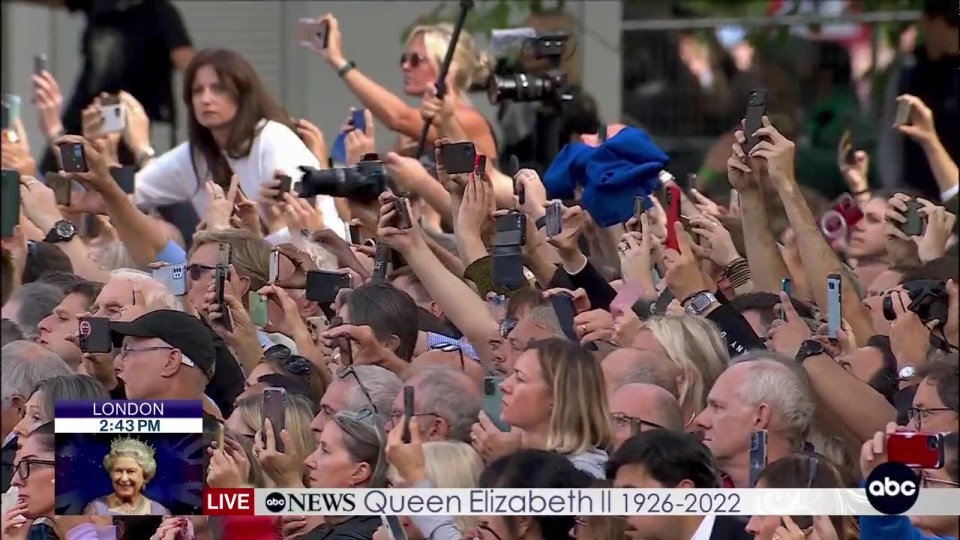 However royal fans were 'disgusted' by the amount of people who chose to film the procession dubbing it 'disrespectful'