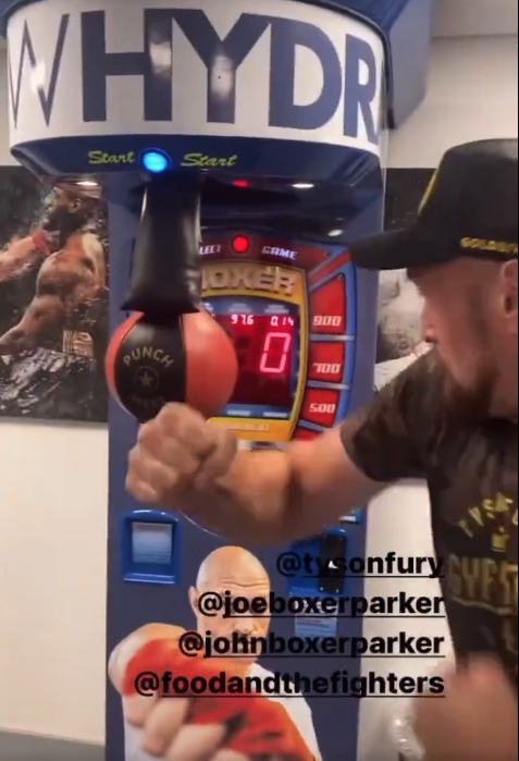 Tyson Fury destroyed the punch machine challenge