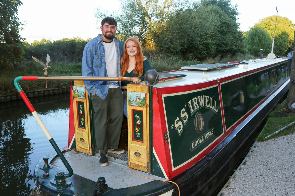 Georgia Hunt and partner Kieran Pearson left their city apartment to go live on a boat due to the cost of living crisis