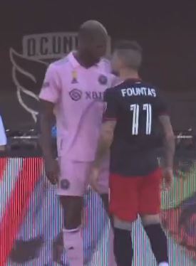 DC United's Taxiarchis Fountas allegedly used a racial slur against Inter Miami's Damion Lowe