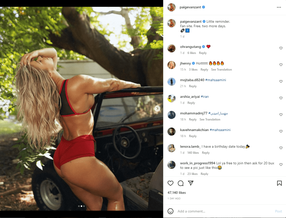 Paige VanZant shows off her incredible figure