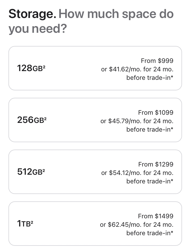 Normally you'd pay extra for 256GB of storage on an iPhone