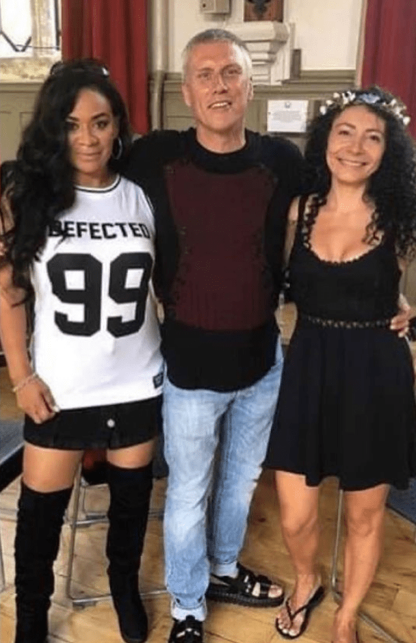 Bez with his bandmate Rowetta and Firouzeh before the wedding