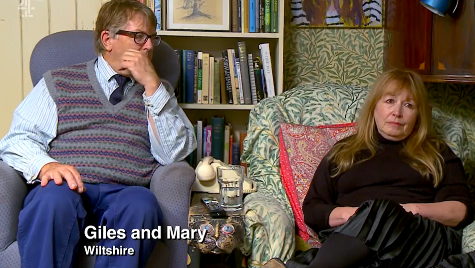 Viewers were left disgusted by an item in Giles and Mary's home